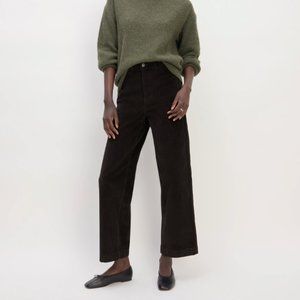 Everlane Black High-rise Corduroy Wide-Leg Pant, Size 4